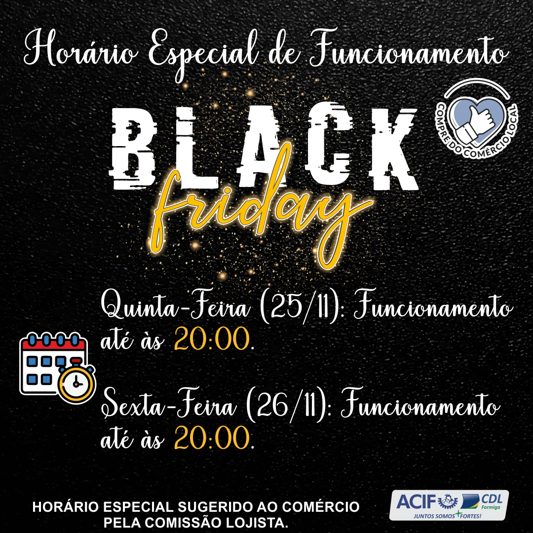 Black Friday Horario Especial