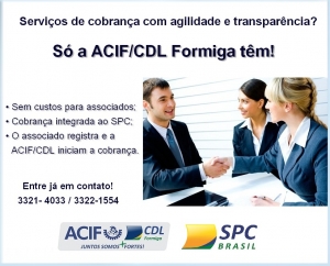 Serviços de cobrança é com a ACIF/CDL!