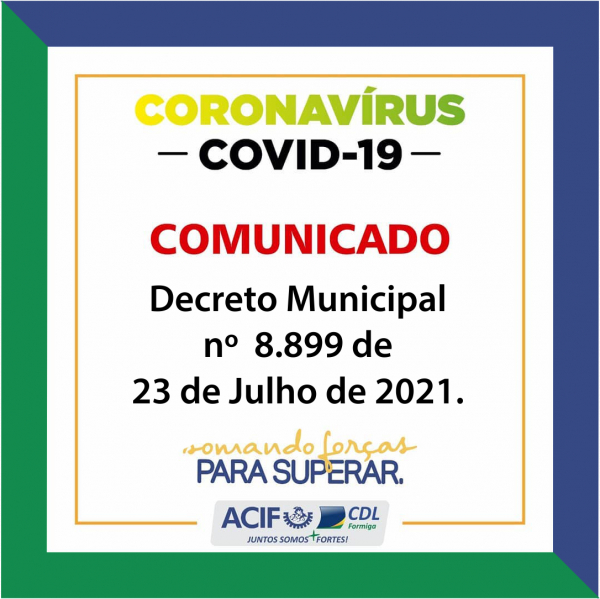Prefeitura de Formiga publica novo decreto!