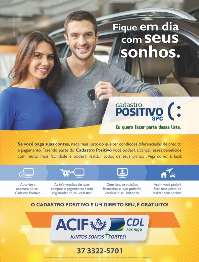 Faça já seu Cadastro Positivo!