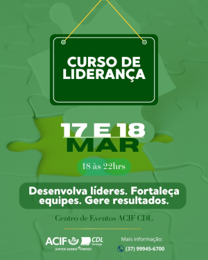 ACIF CDL de Formiga promove Curso de Lideran&ccedil;a