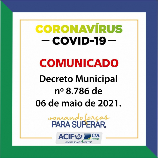 Novo Decreto é publicado pela Prefeitura de Formiga.