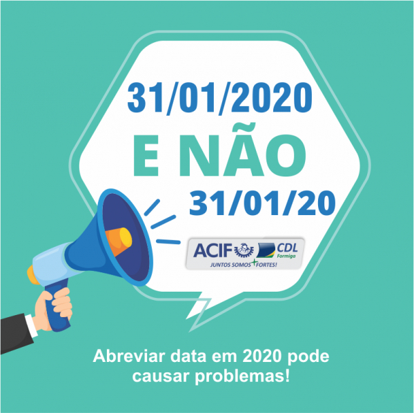 Abreviar data em 2020 podecausar problemas!