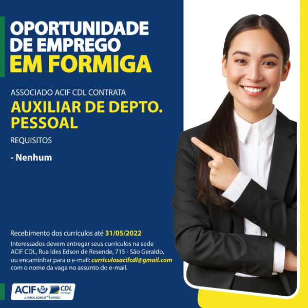 Auxiliar de Departamento Pessoal