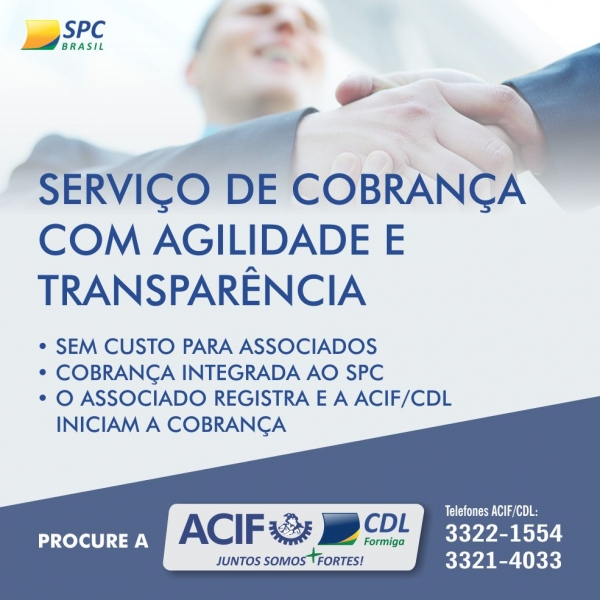 ACIF/CDL oferece serviço de cobrança para associados