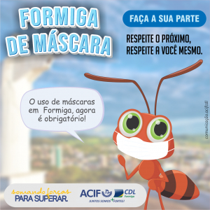 Uso de máscaras em Formiga é obrigatório