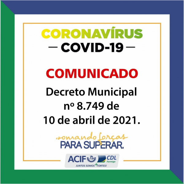 Novo Decreto é publicado pela Prefeitura de Formiga.