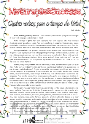 Quatro Verbos para o tempo de Natal