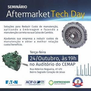 Seminário Eaton Aftermarket Tech Day será realizado em Formiga