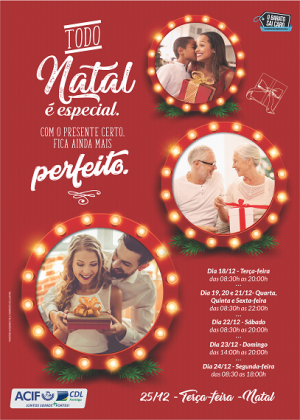 A ACIF/CDL Formiga divulga o horário especial de Natal