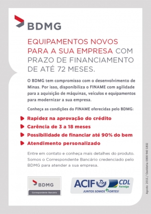 Precisa de crédito FINAME? Procure a ACIF/CDL!